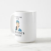 フライトおもしろい付き添い人コーヒーマグ コーヒーマグカップ (正面左)