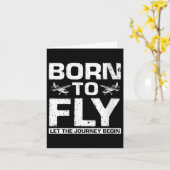 フライトで燃料を供給された女性の旅を開始する カード (黄色い花)