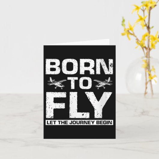 フライトで燃料を供給された女性の旅を開始する カード (黄色い花)