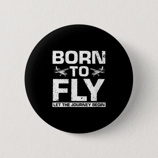 フライトで燃料を供給された女性の旅を開始する 缶バッジ (正面)