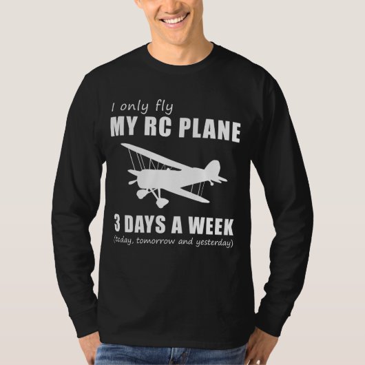 フライトと笑いを取る – 私は私のRC飛行機を飛ぶ Tシャツ (正面)