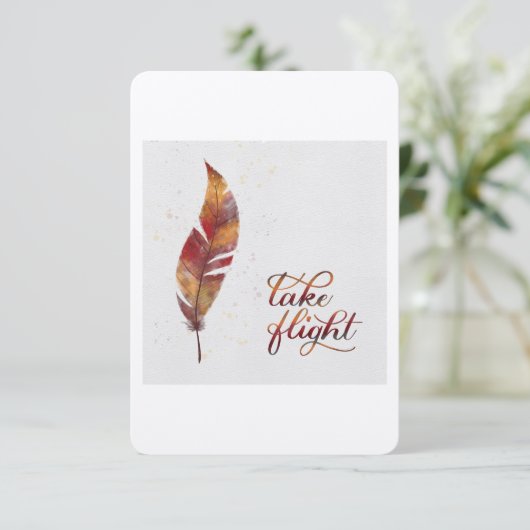 フライトのカードを羽毛で取る サンキューカード (スタンド正面)