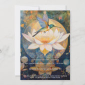 フライトの瞬間 | ハミングバードデザイン 招待状 (裏面)