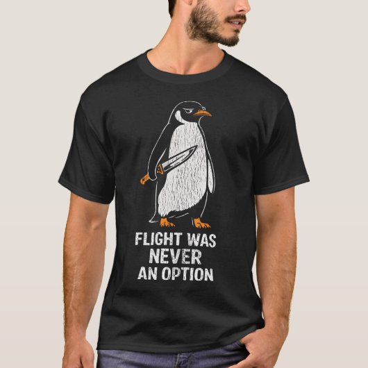 フライトはあり得ない！面白いユーモア Tシャツ (正面)