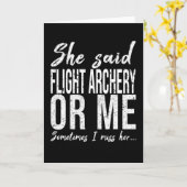 フライトアーチェリーおもしろいスポーツギフト カード (黄色い花)