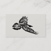 フライトアートで舞う黒いカラスの鳥 名刺 (裏面)