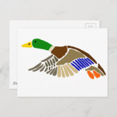 フライトアー芸術的トのマラード・ダック ポストカード (正面/裏面)