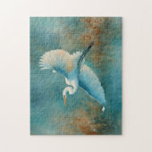 フライトウォーター色の白い緑 ジグソーパズル (縦)