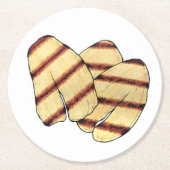 フライトキプロットハロウミグリルチーズベジタリアン ラウンドペーパーコースター (正面)