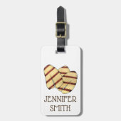 フライトキプロットハロウミグリルチーズベジタリアン ラゲッジタグ (正面縦)