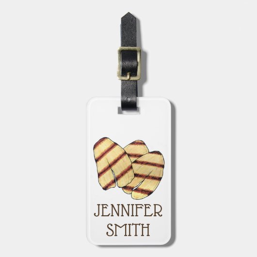 フライトキプロットハロウミグリルチーズベジタリアン ラゲッジタグ (正面縦)