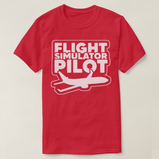フライトシミュレータパイロット Tシャツ (デザイン正面)