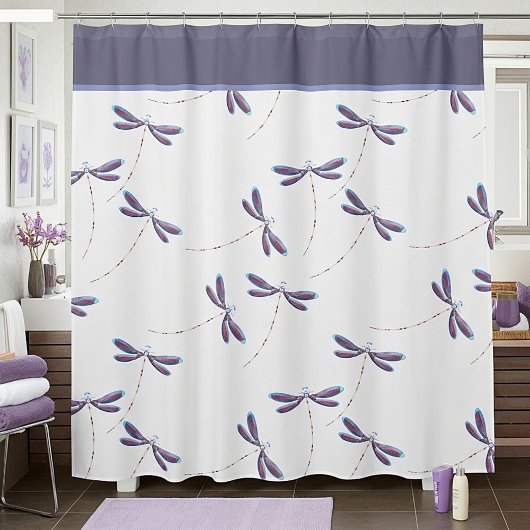 フライトシャワーカーテンのトンボ シャワーカーテン