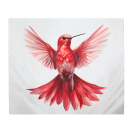 フライトスカーフ赤ルフスハミングバード メタルプリント