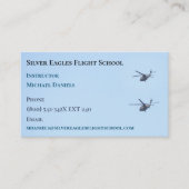 フライトスクール/インストラクター/パイロットヘリコプター 名刺 (正面)