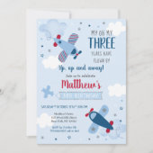 フライトスターズクラウドボーイ誕生日招待状 招待状 (正面)