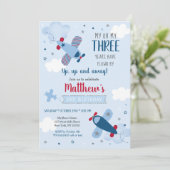 フライトスターズクラウドボーイ誕生日招待状 招待状 (スタンド正面)