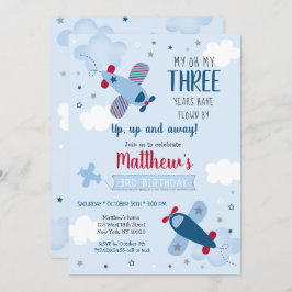 フライトスターズクラウドボーイ誕生日招待状 招待状