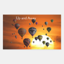 フライトステッカーの熱気球