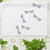 フライトタオルに乗ったトンボ キッチンタオル (折り畳み)