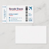 フライトチケットスタイル旅行代理店名刺 名刺 (正面/裏面)