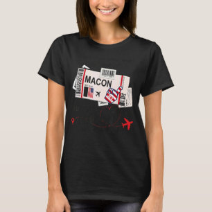 フライトチケットマコンガールからマコンボーディングパス Tシャツ