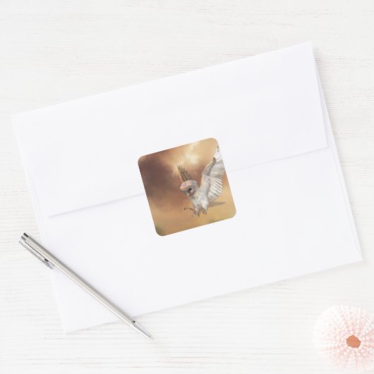 フライトデジタル絵画ズのバーンドウル スクエアシール (封筒)