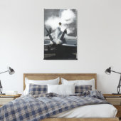 フライトデッキディレクターがF/A-18F信号を発する キャンバスプリント (インサイチュ (寝室))