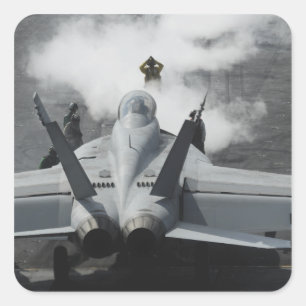 フライトデッキディレクターはF/A-18Fに信号を送ります スクエアシール