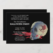 フライトナイトスカルハロウィン衣装パーティー 招待状 (正面/裏面)