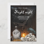 フライトナイトハローウィンパーティ-こうもりケーブテーマ 招待状 (正面)