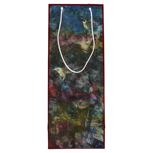 フライトハミングバードのワイン抱き枕 ワインギフトバッグ (裏面)