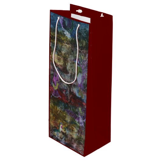 フライトハミングバードのワイン抱き枕 ワインギフトバッグ (正面アングル)