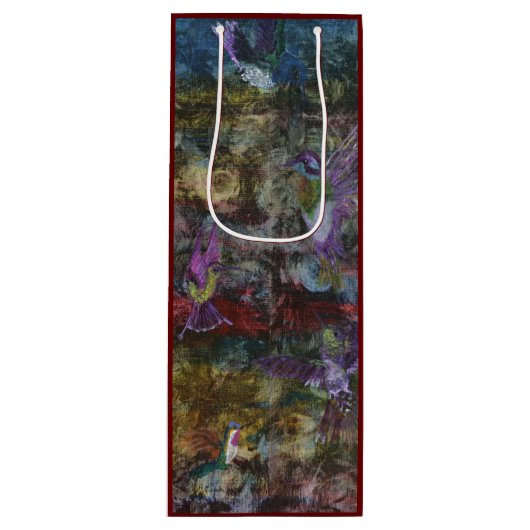 フライトハミングバードのワイン抱き枕 ワインギフトバッグ (正面)