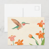 フライトハミングバードスケッチ ポストカード (正面/裏面)