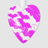 フライトピンクの白こうもり オーナメント (正面)