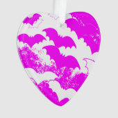 フライトピンクの白こうもり オーナメント (正面)