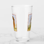 フライトピントガラスのタウニーフクロウ タンブラーグラス (右)