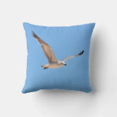 フライトフリースピリットスカイブルーのカモメ クッション (裏面)