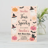 フライトフルおもしろい4ハロウィーン誕生日招待状 招待状 (スタンド正面)