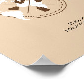 フライトフードテーブルサインで赤ちゃんシャワーを旅行 ポスター (角)