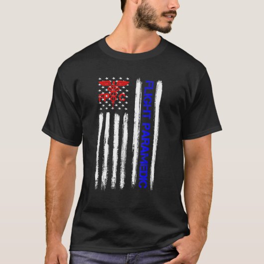 フライトメディアEmsエメットナース救急医療隊員アメリカF Tシャツ (正面)