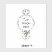 フライトモノグラムの緑のキツツキ シール (シート)