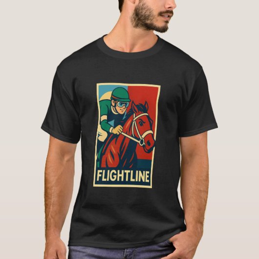 フライトライン 馬, 競馬, デルマー, サンタアニタ Tシャツ (正面)