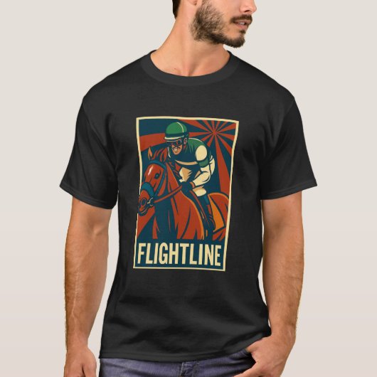 フライトライン 馬, 競馬, デルマー, サンタアニタ Tシャツ (正面)