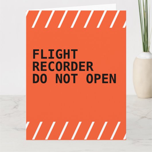 「フライトレコーダーが開かない」ブラックボックス航空 サンキューカード (正面)