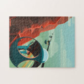 フライトヴィンテージカッコいいアート歴史写真旅行 ジグソーパズル (横)