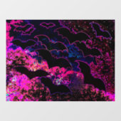 フライト中のこうもりネオンピンク ウィンドウサイン (シート)