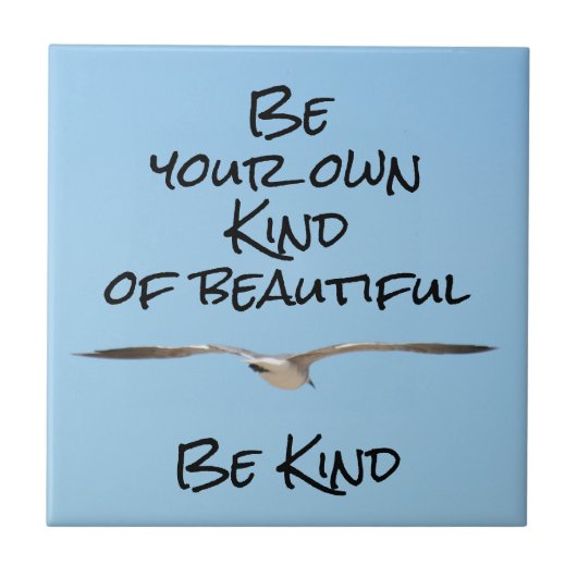 フライト中のカモメが美しく優しい タイル (正面)