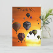 フライト中の熱気球サンキューカード サンキューカード (スタンド正面)